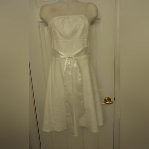 WHBM special occasion white strapless dress
